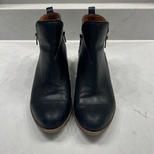 Lucky Brand Women’s 6.5 Black Basel “Leather” Zip Booties